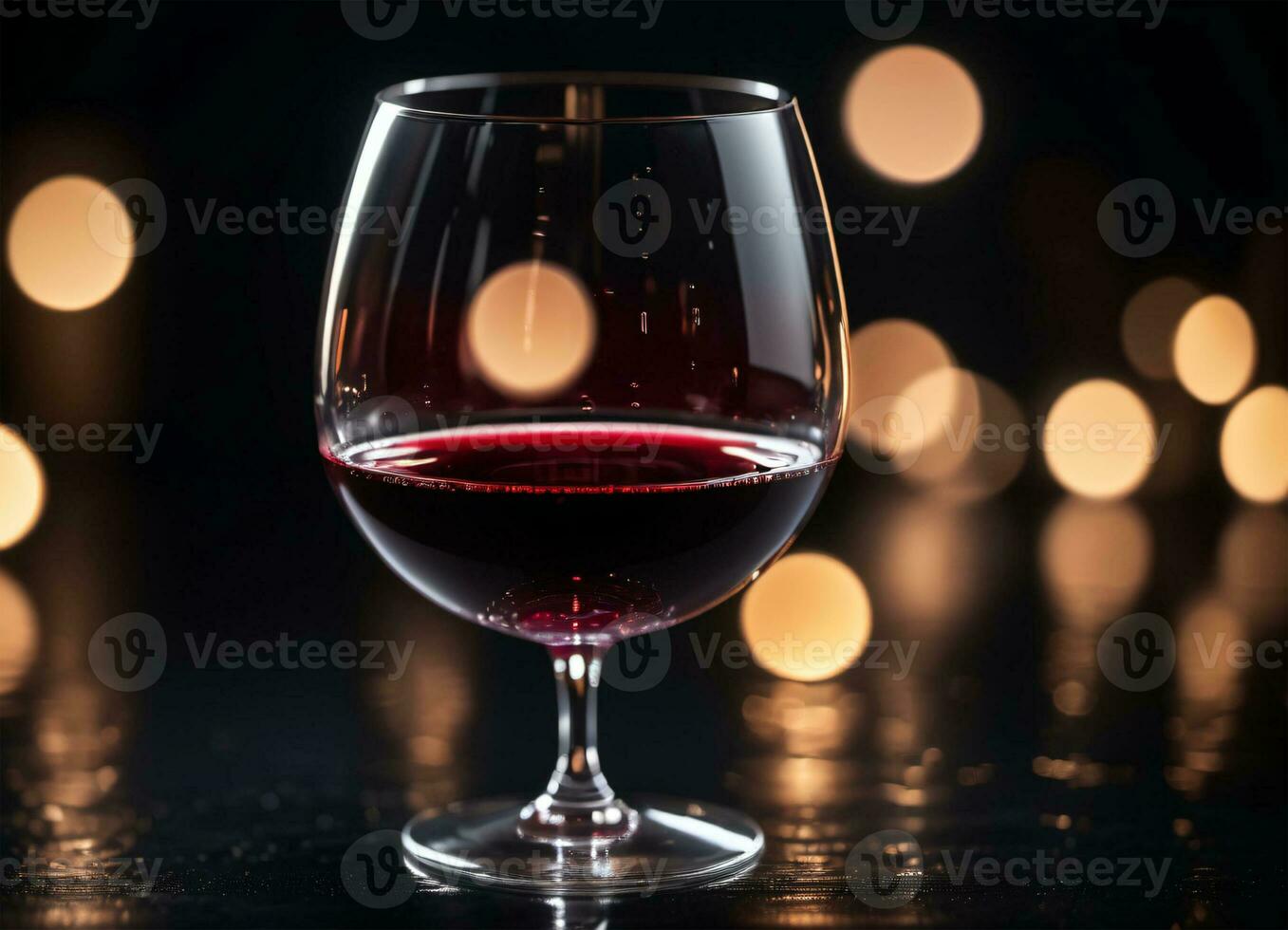 photo de le verre avec rouge du vin ai génératif