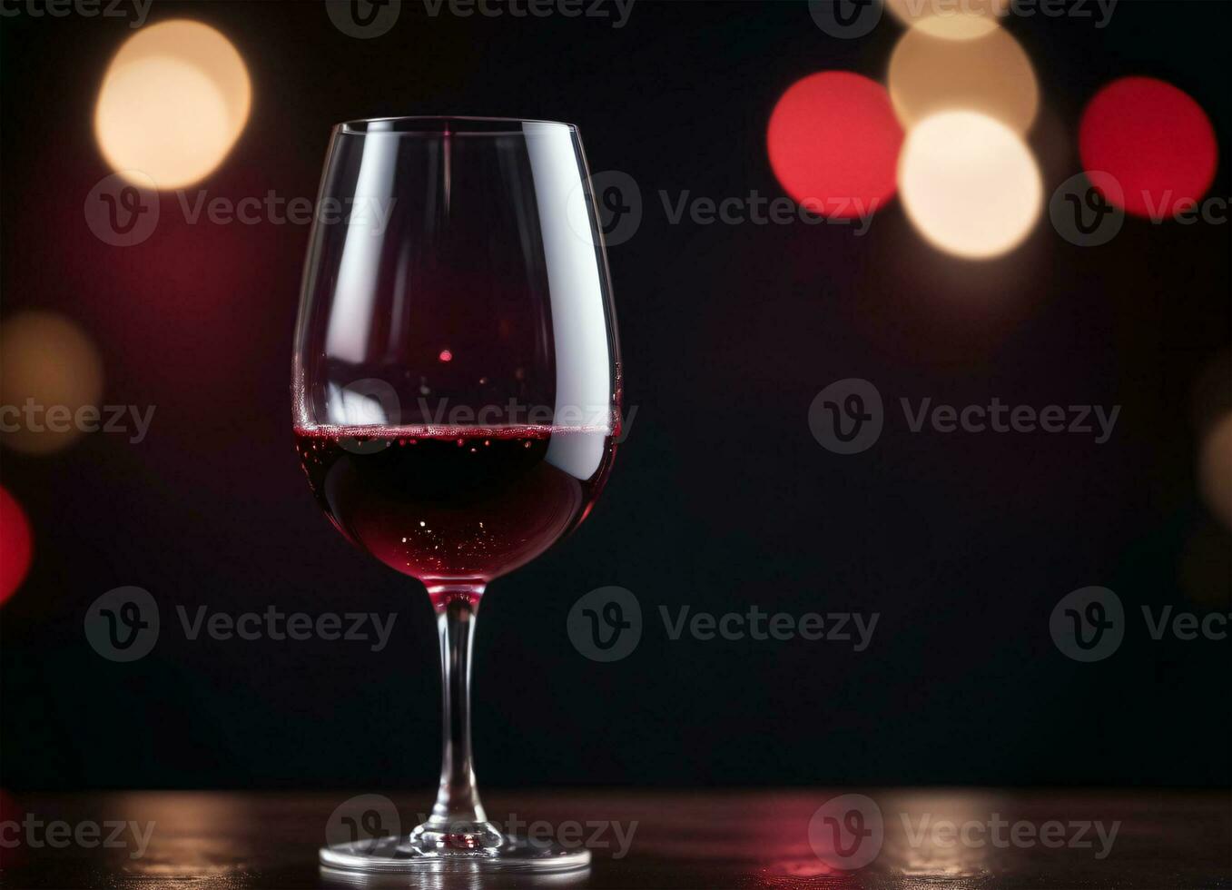 photo de le verre avec rouge du vin ai génératif