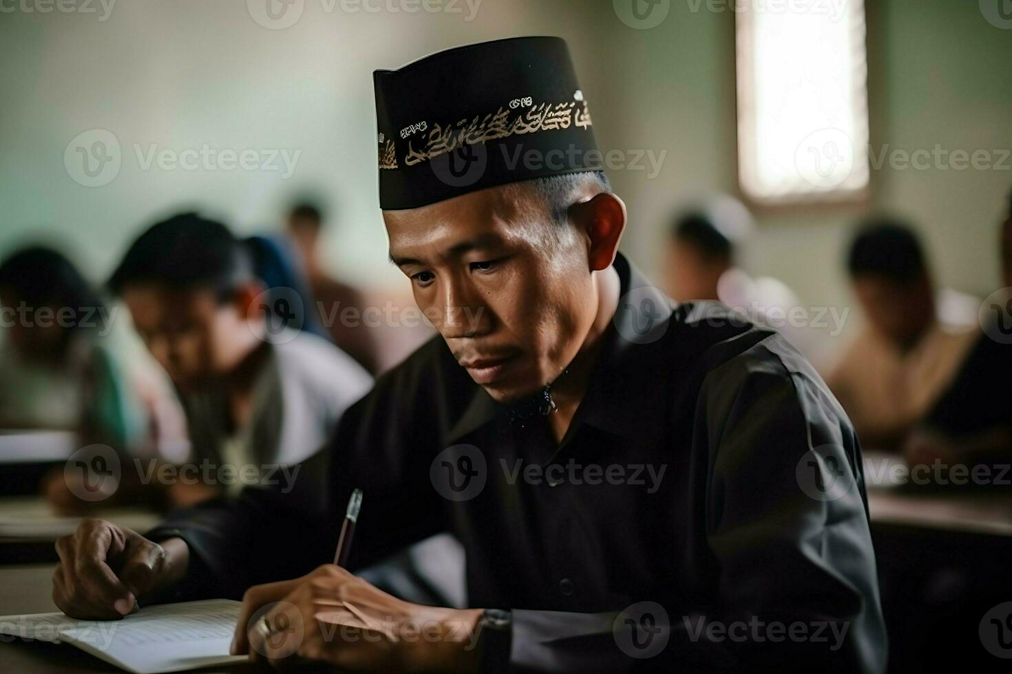 indonésien Masculin prof ai génératif photo