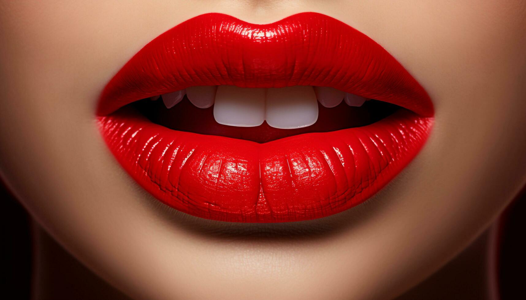 lèvres rouge Couleur photo