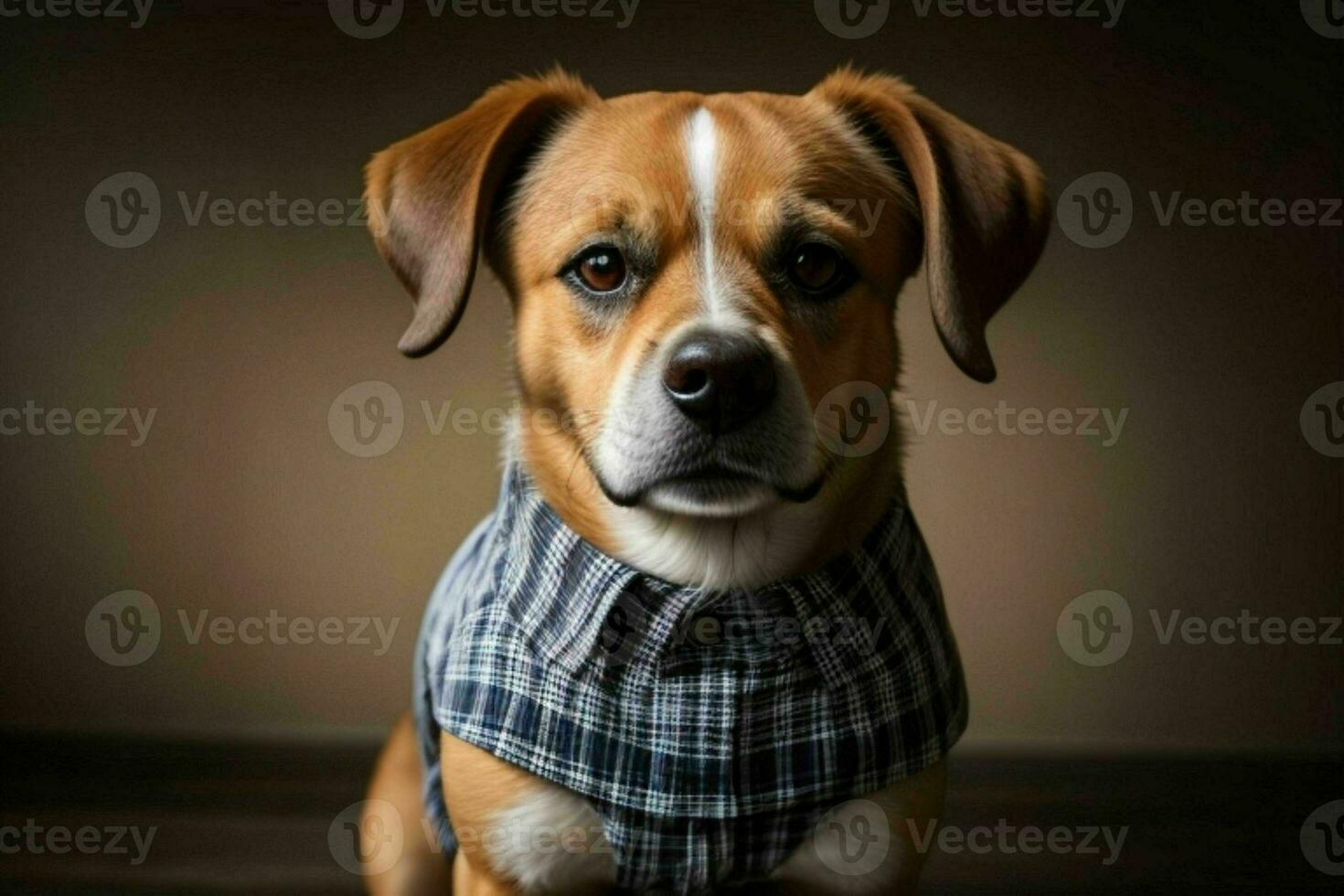 mignonne chien portant chemise. ai génératif pro photo