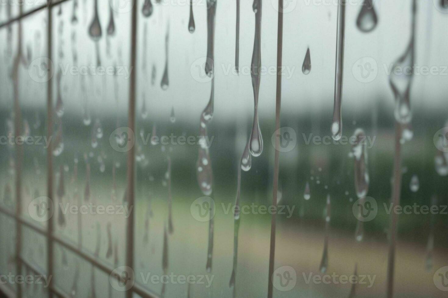 gouttes de pluie sur une fenêtre verre Contexte. ai génératif pro photo