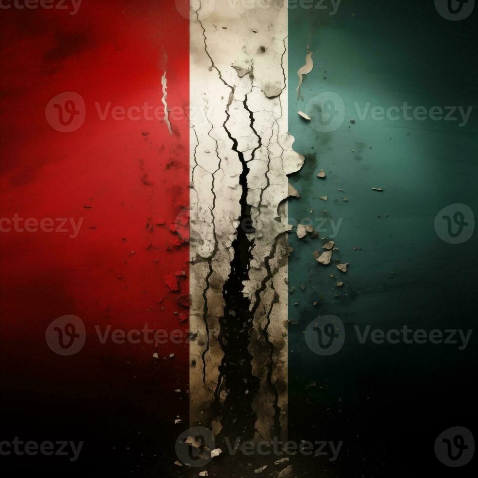 affiche, illustration sur thème de le palestinien conflit. Palestine drapeau, liberté, indépendance, guerre. établi par ai photo