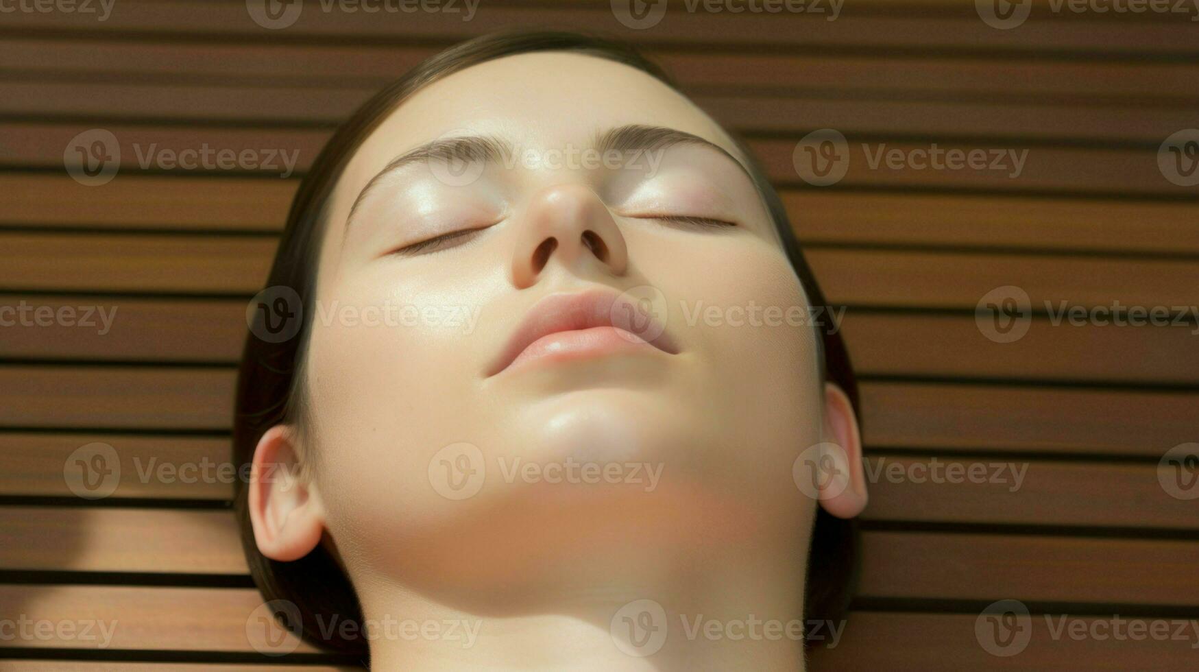 pur élégance et la grâce de une femme faciale caractéristiques.. génératif ai photo