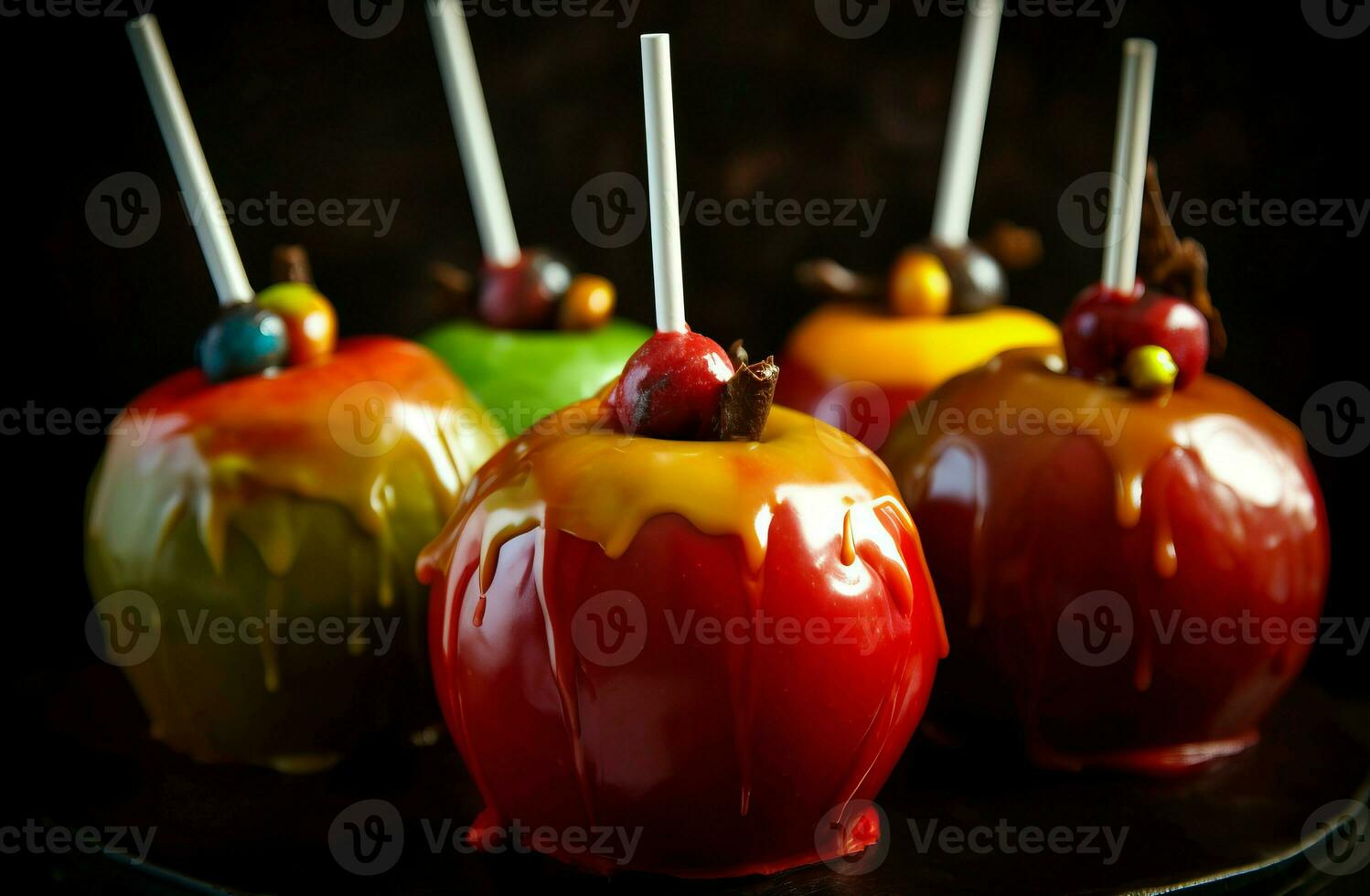 bonbons pommes nourriture fermer la vie naturel. produire ai photo