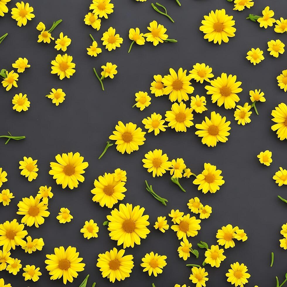 Jaune Marguerite fleurs Contexte. fleur fond d'écran Contexte conception. ai généré images photo