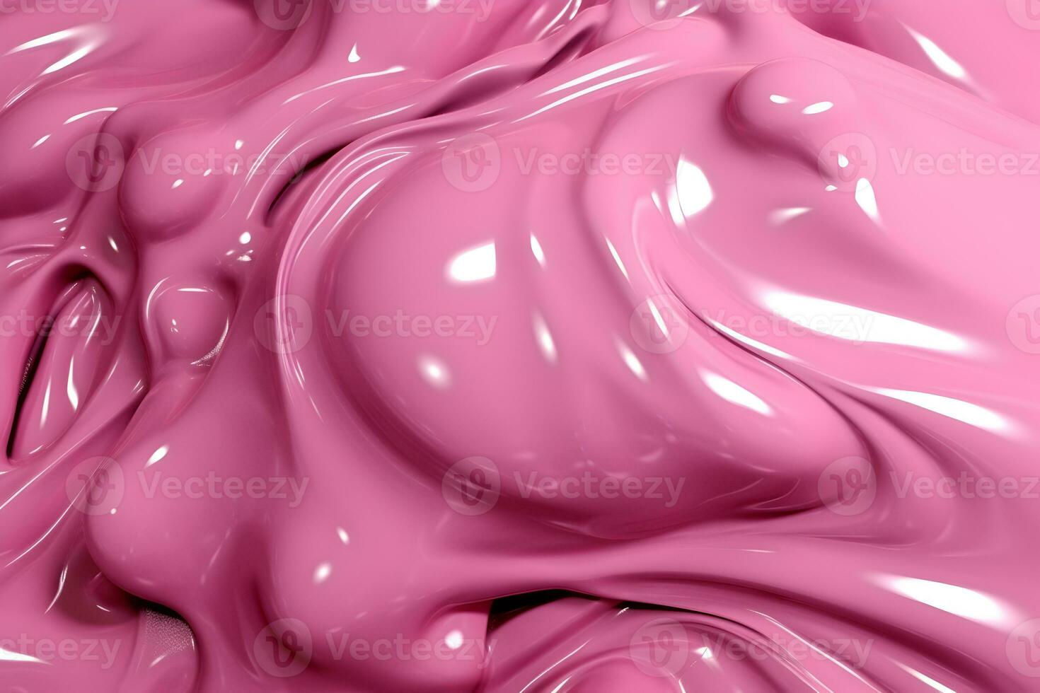 3d le rendu courbe dynamique rose fluide liquide fond d'écran. lumière métal Couleur coloré tourbillon pente engrener. brillant vif vibrant lisse surface. flou l'eau néon pente Contexte ai génératif photo