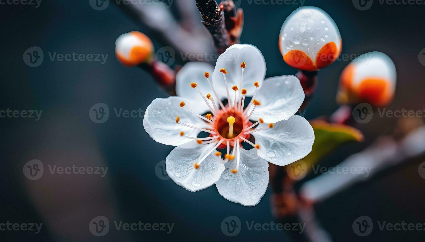 fleur beauté dans une serein Extérieur réglage ai généré photo