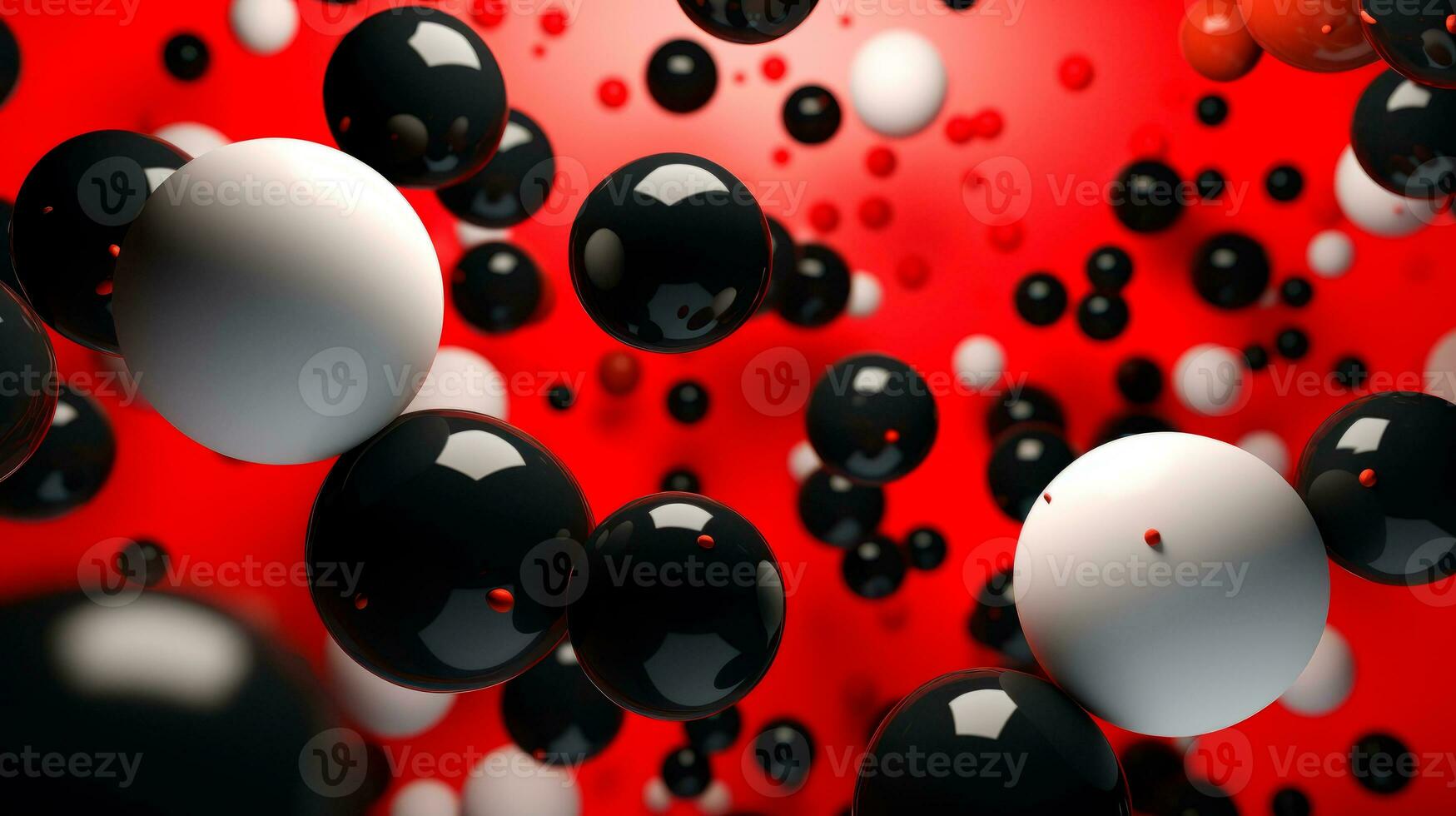 rouge et noir sphères plus de rouge Contexte. noir Vendredi concept. modèle maquette pour texte, logo et produit présentation. ai génératif photo