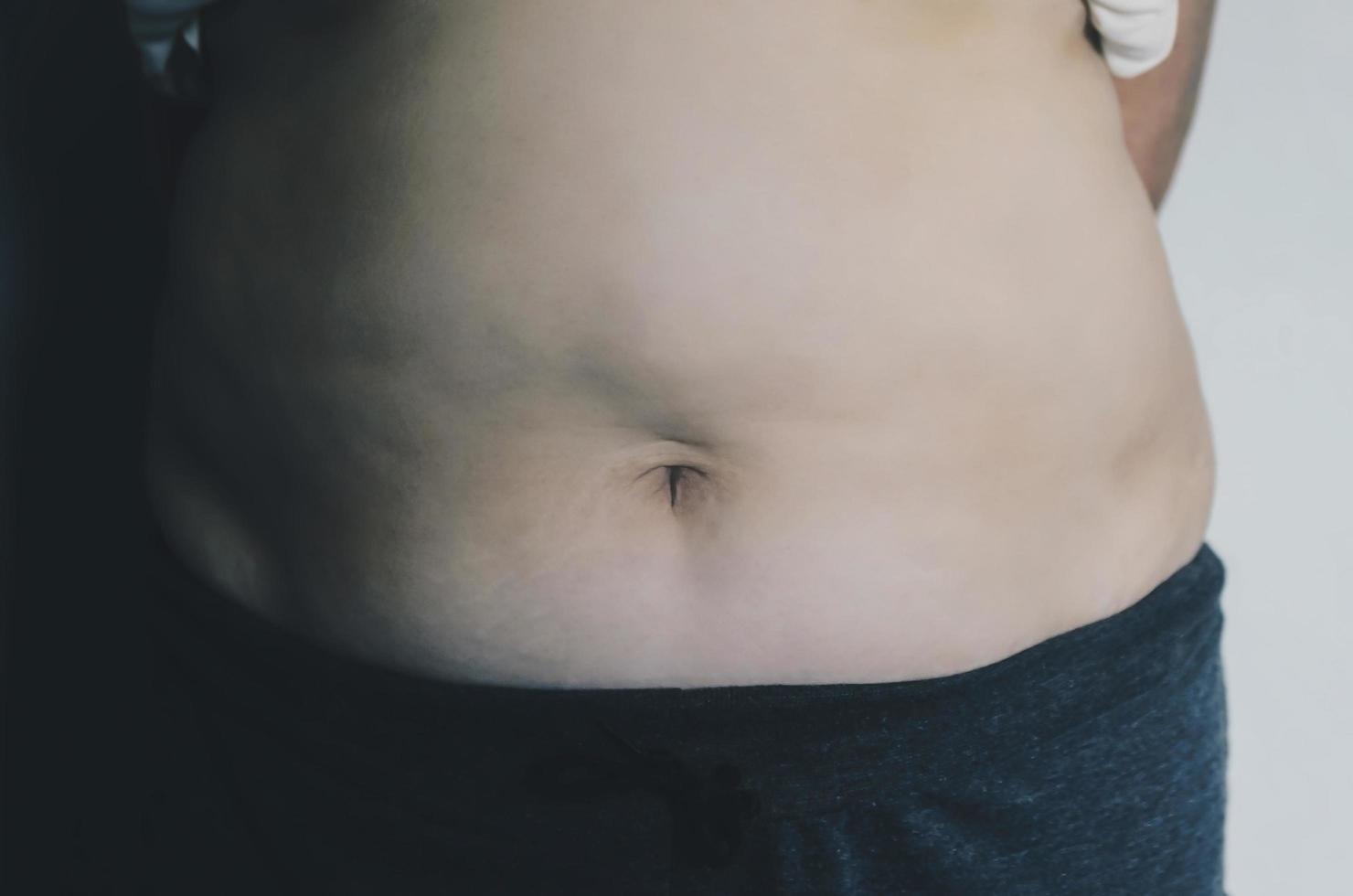 corps humain et corps gras, panse ou ventre et surpoids des personnes. photo