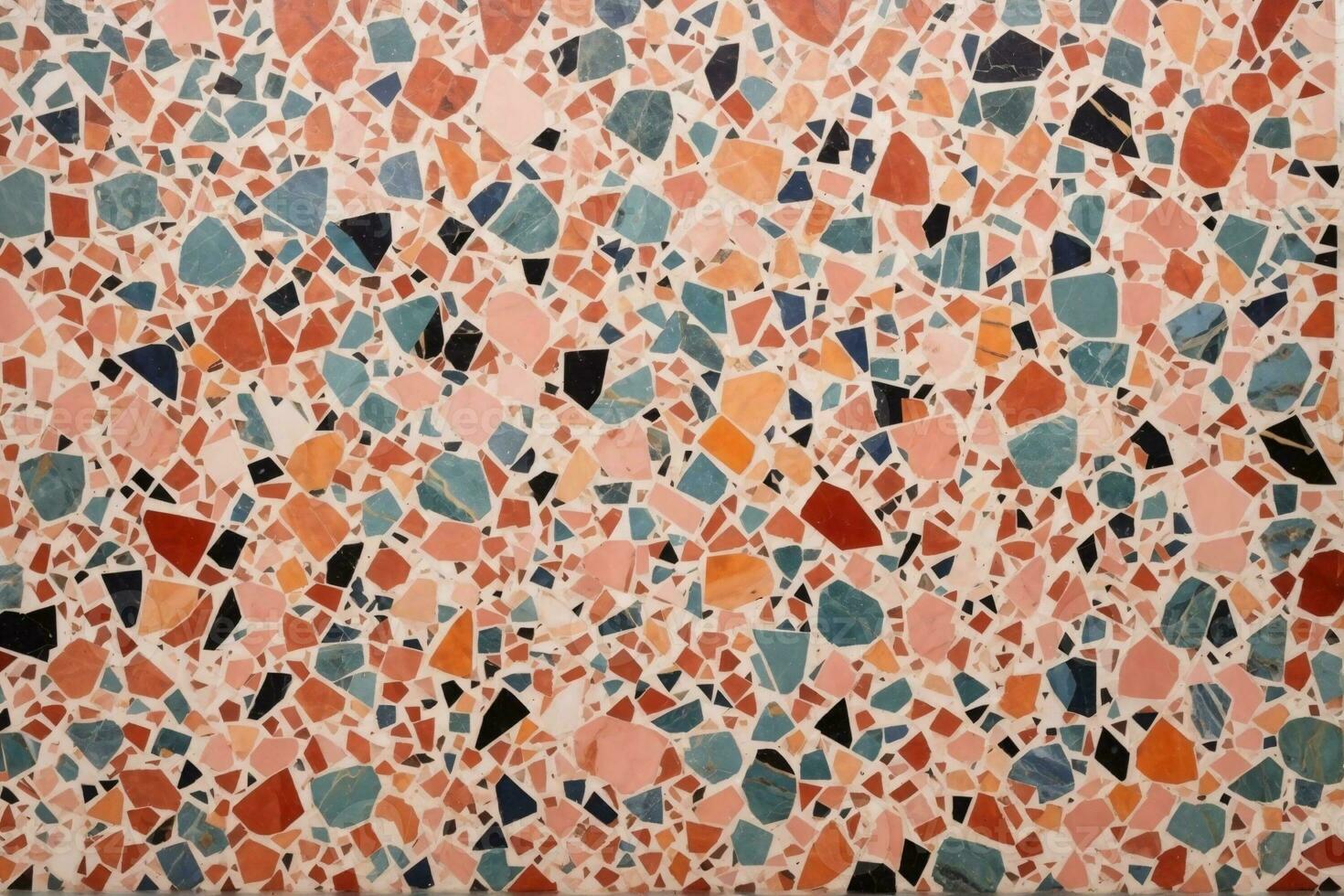 coloré terrazzo texture, multicolore terrazzo texture arrière-plan, terrazzo mosaïque carrelage, terrazzo marbre arrière-plan, ai génératif photo