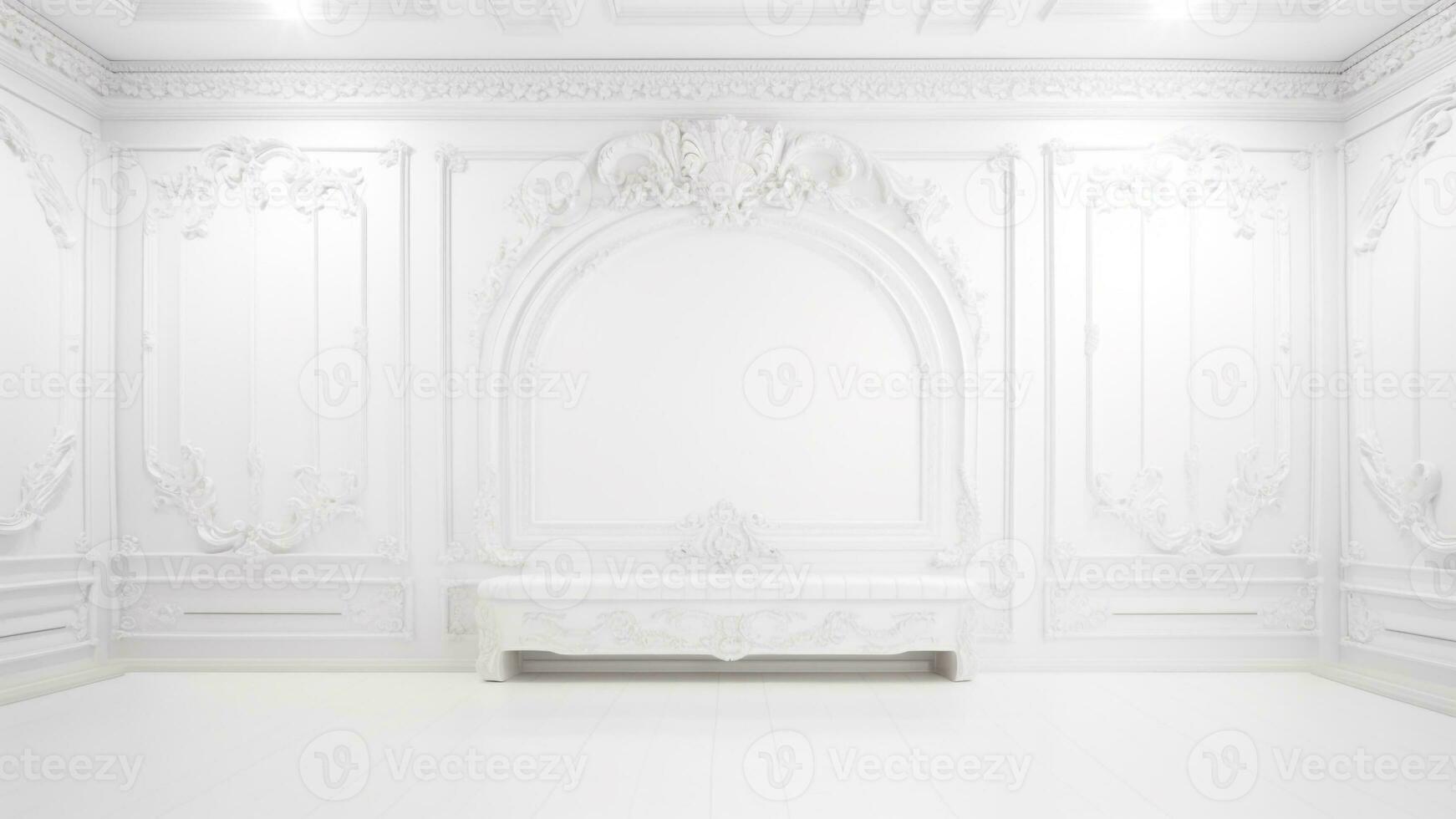 opulent sérénité découvrir votre rêver luxe blanc chambre, ai génératif photo