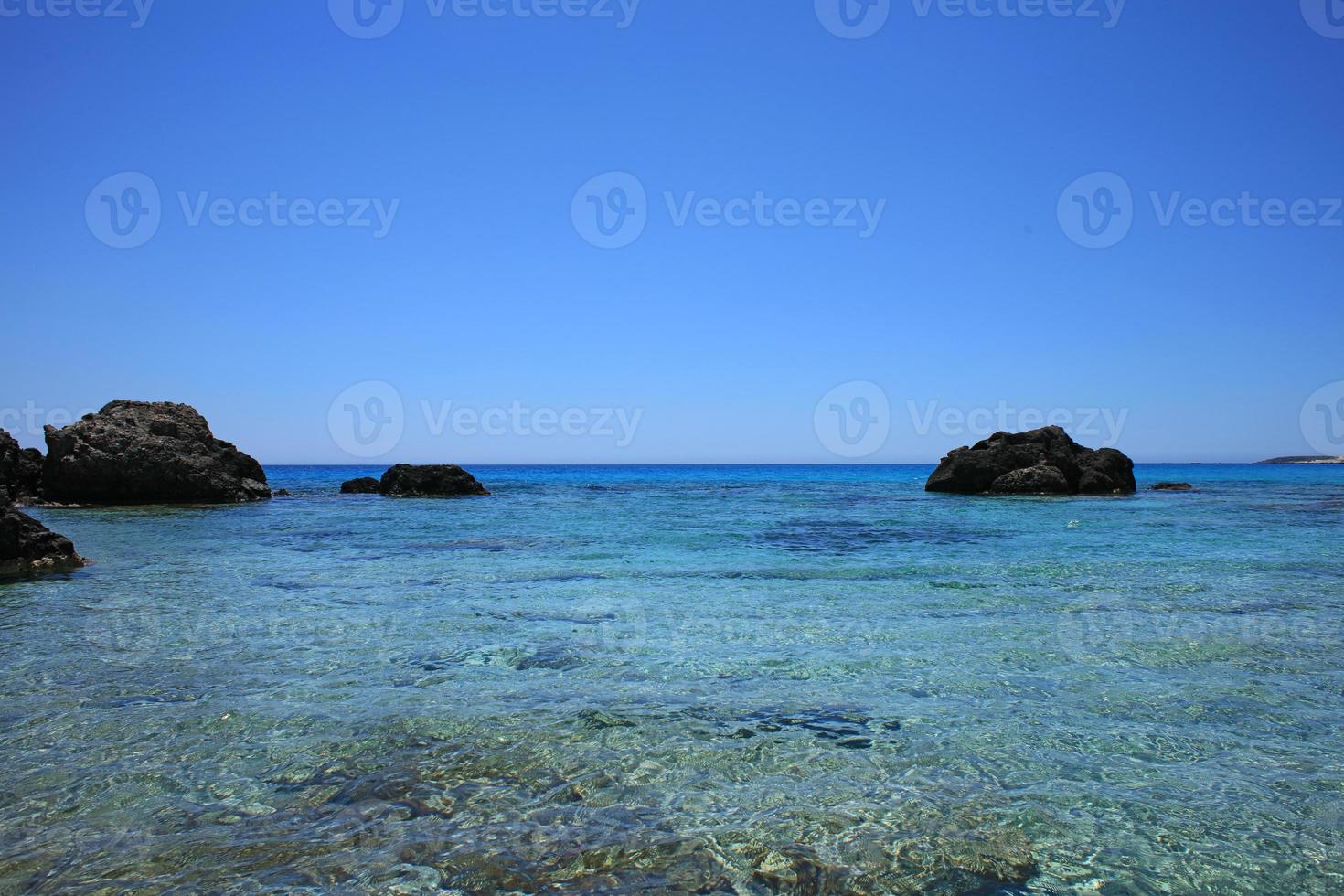 plage de kedrodasos île de crète lagon bleu camping côte eaux cristallines photo