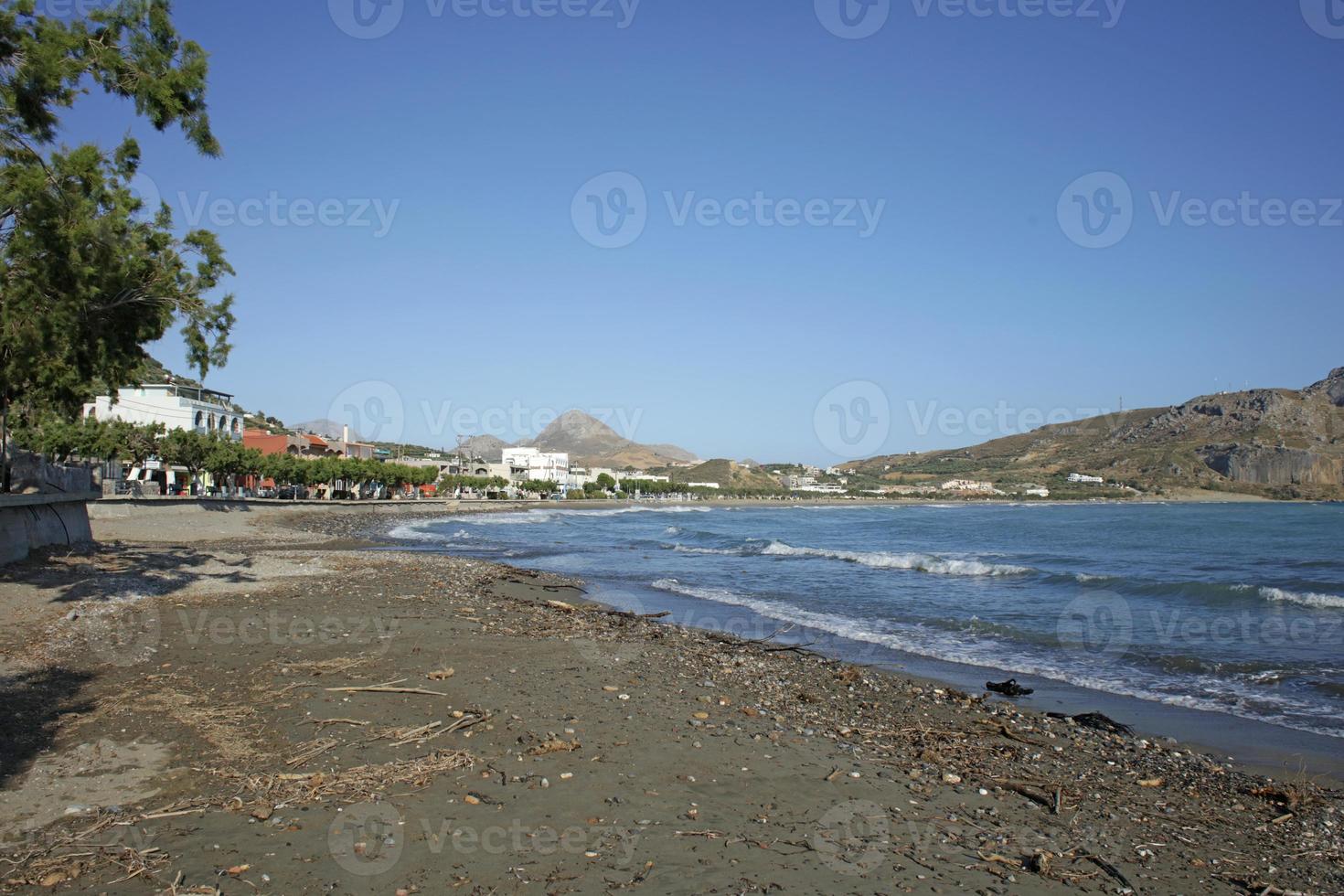 plakias beach juin 2020 île de creta fond de saison covid-19 photo