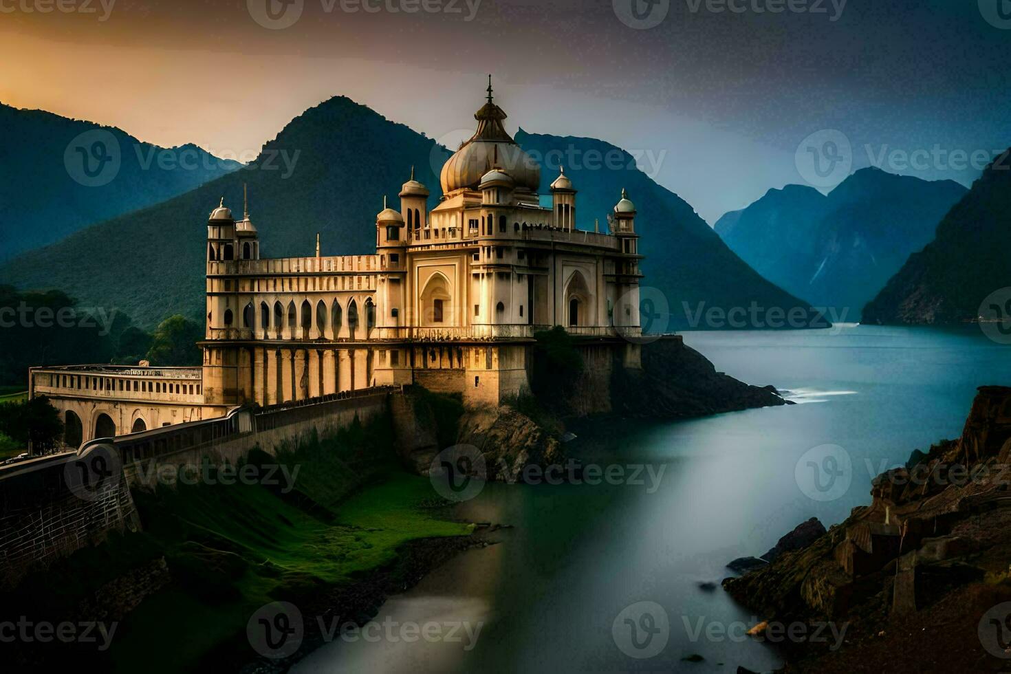 le magnifique palais dans Inde. généré par ai photo