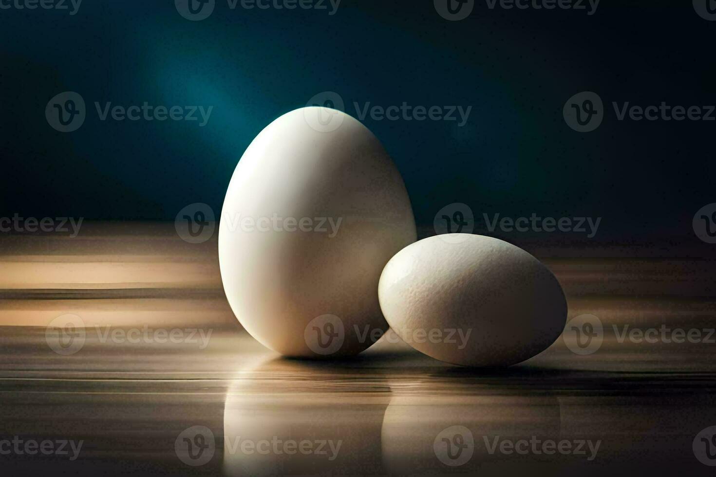 deux des œufs sur une en bois tableau. généré par ai photo