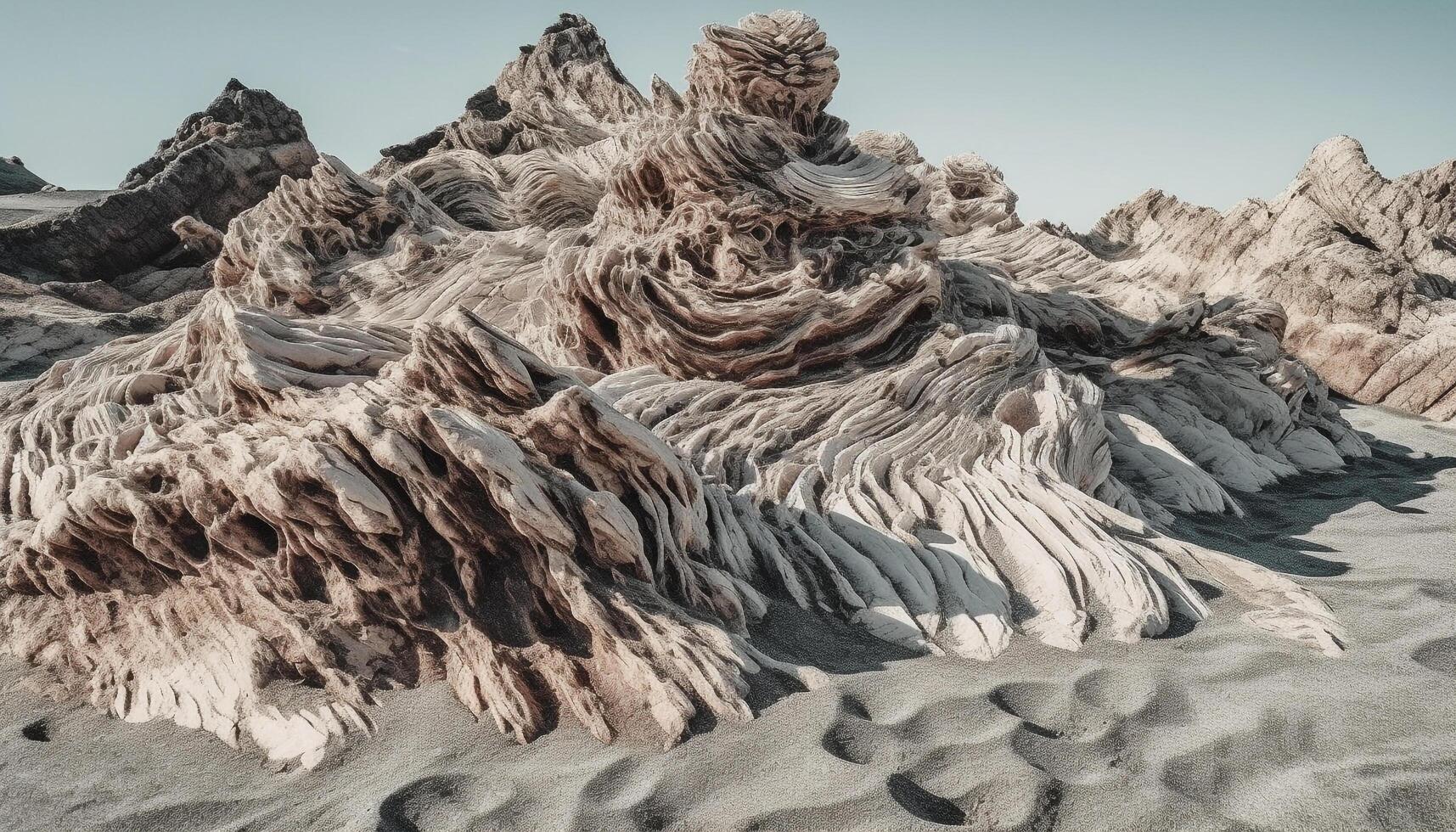 majestueux grès falaises forme le éloigné africain littoral panoramique beauté généré par ai photo