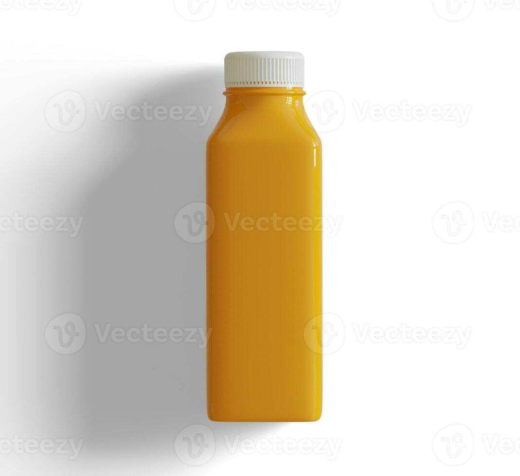 Orange jus ou smoothie jus bouteille illustration 3d rendre photo