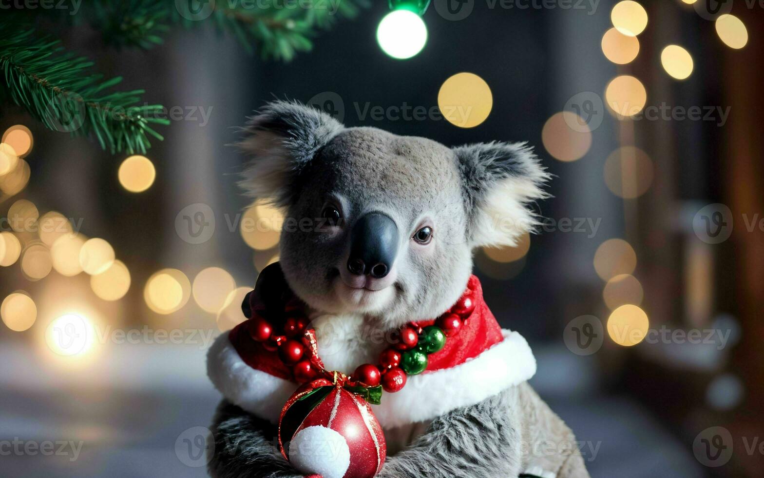 les koalas Noël fête de fête esprit dans le sauvage ai généré photo