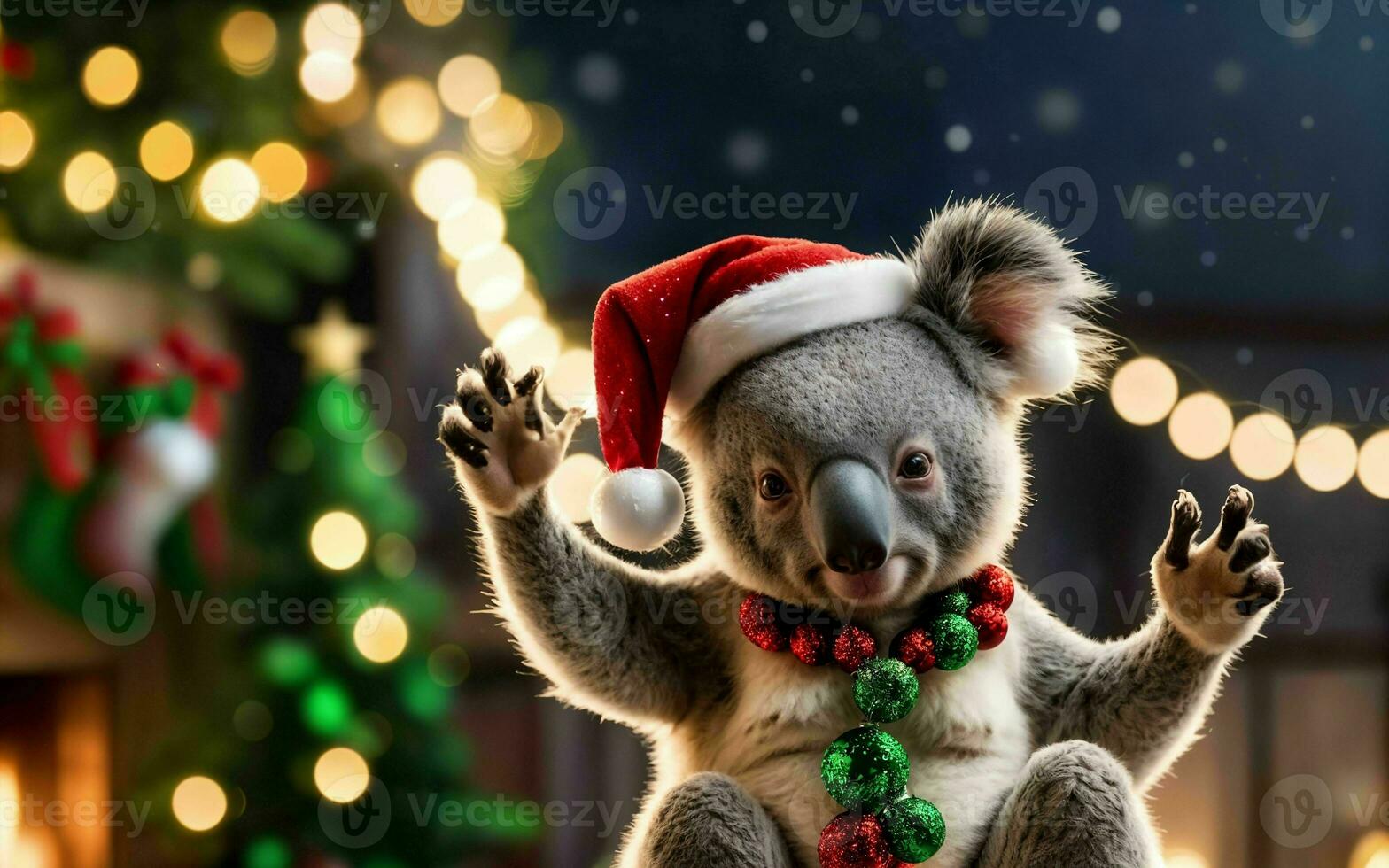 les koalas Noël fête de fête esprit dans le sauvage ai généré photo