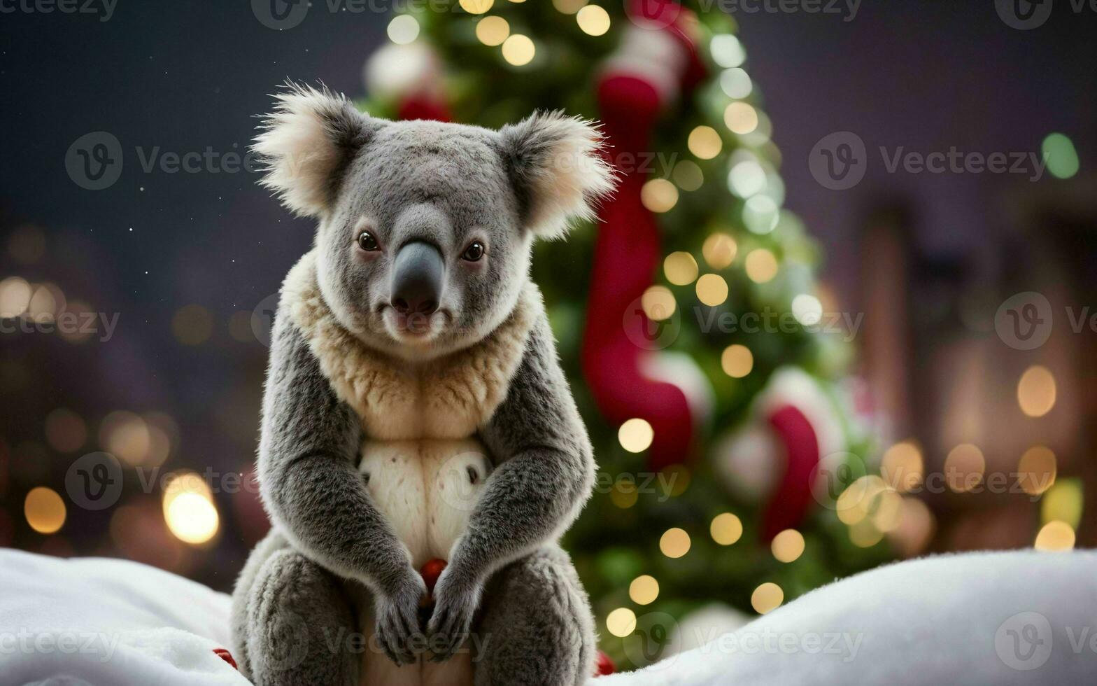 les koalas Noël fête de fête esprit dans le sauvage ai généré photo