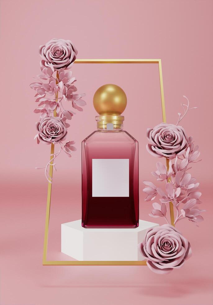 illustration de haute couture de parfum de vecteur photo