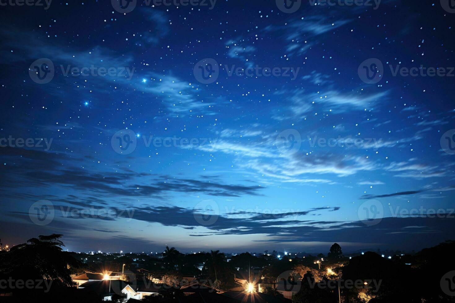 ciel à nuit situation ai généré photo