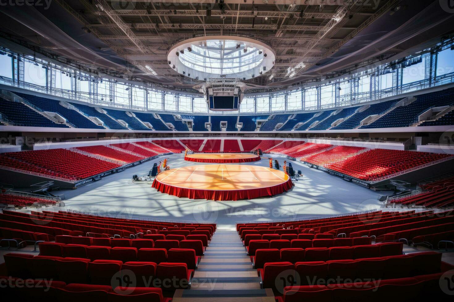 moderne gymnastique arène professionnel La publicité la photographie ai généré photo