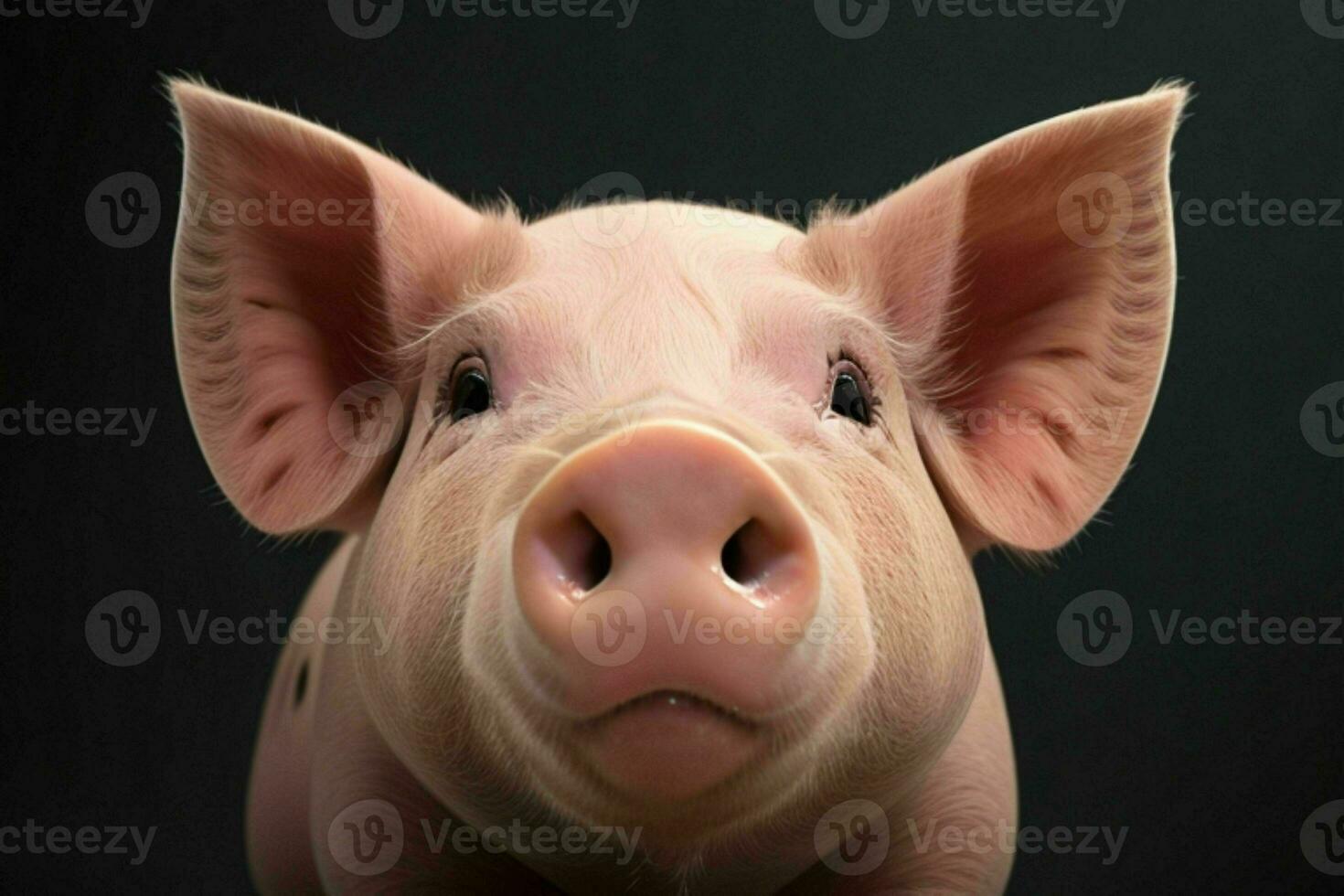 proche en haut cochon. Contexte. ai génératif pro photo