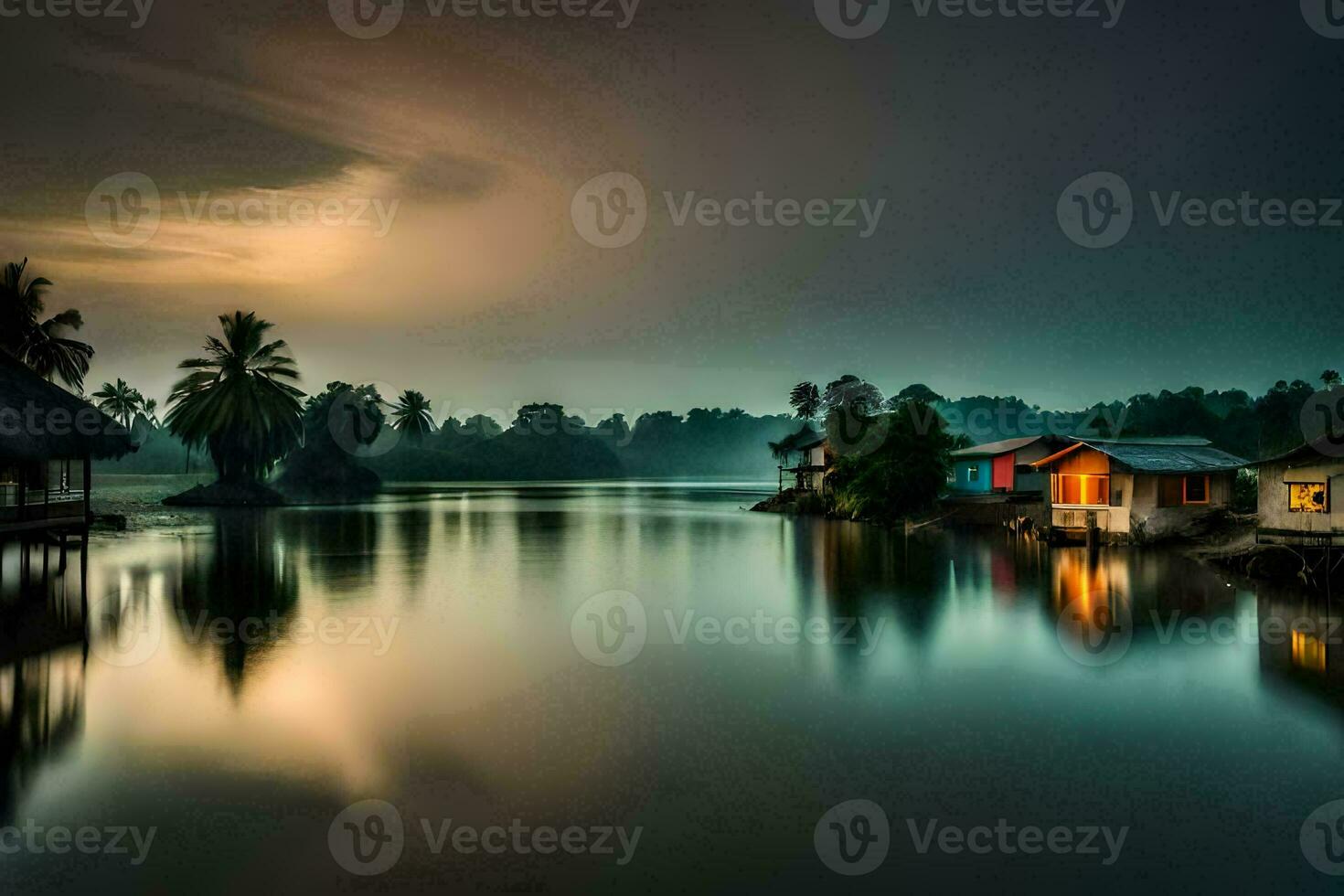 photo fond d'écran le ciel, eau, loger, le loger, le loger, le loger, le. généré par ai