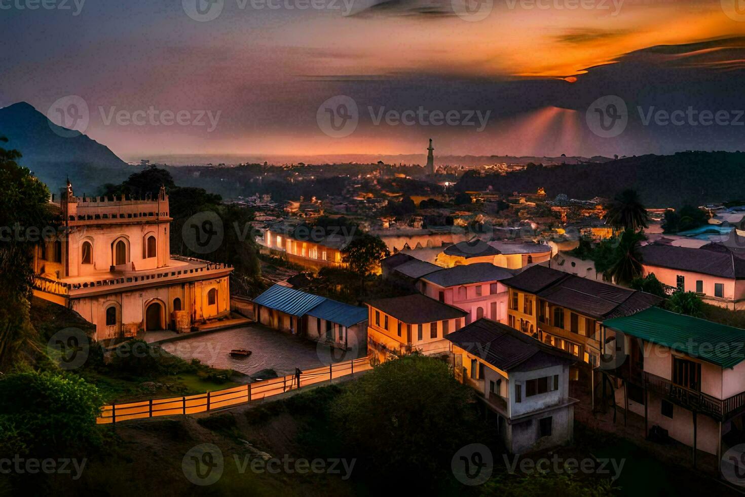 le ville de personne, Ethiopie. généré par ai photo