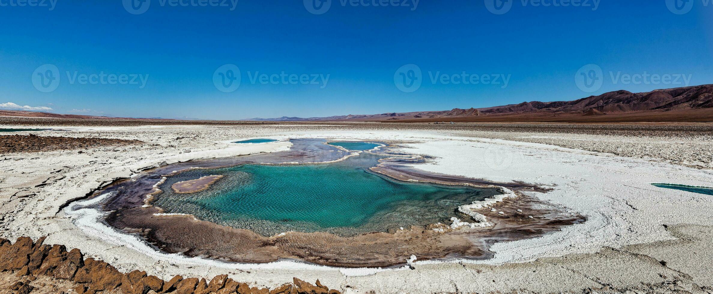 paysage de le caché baltinache lagunes - atacama désert - Chili. photo