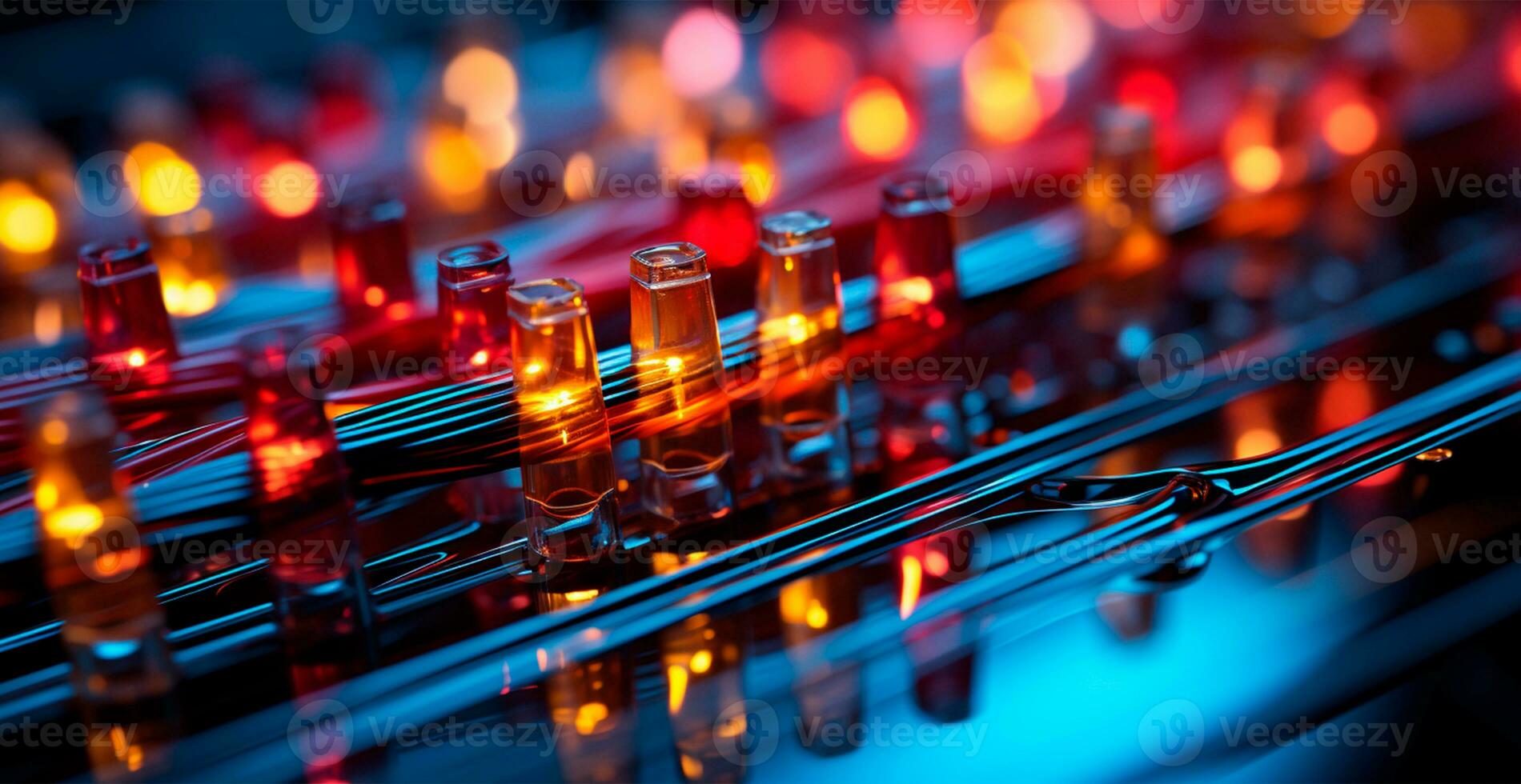 petit brillant lumière ampoules, micro diodes - ai généré image photo