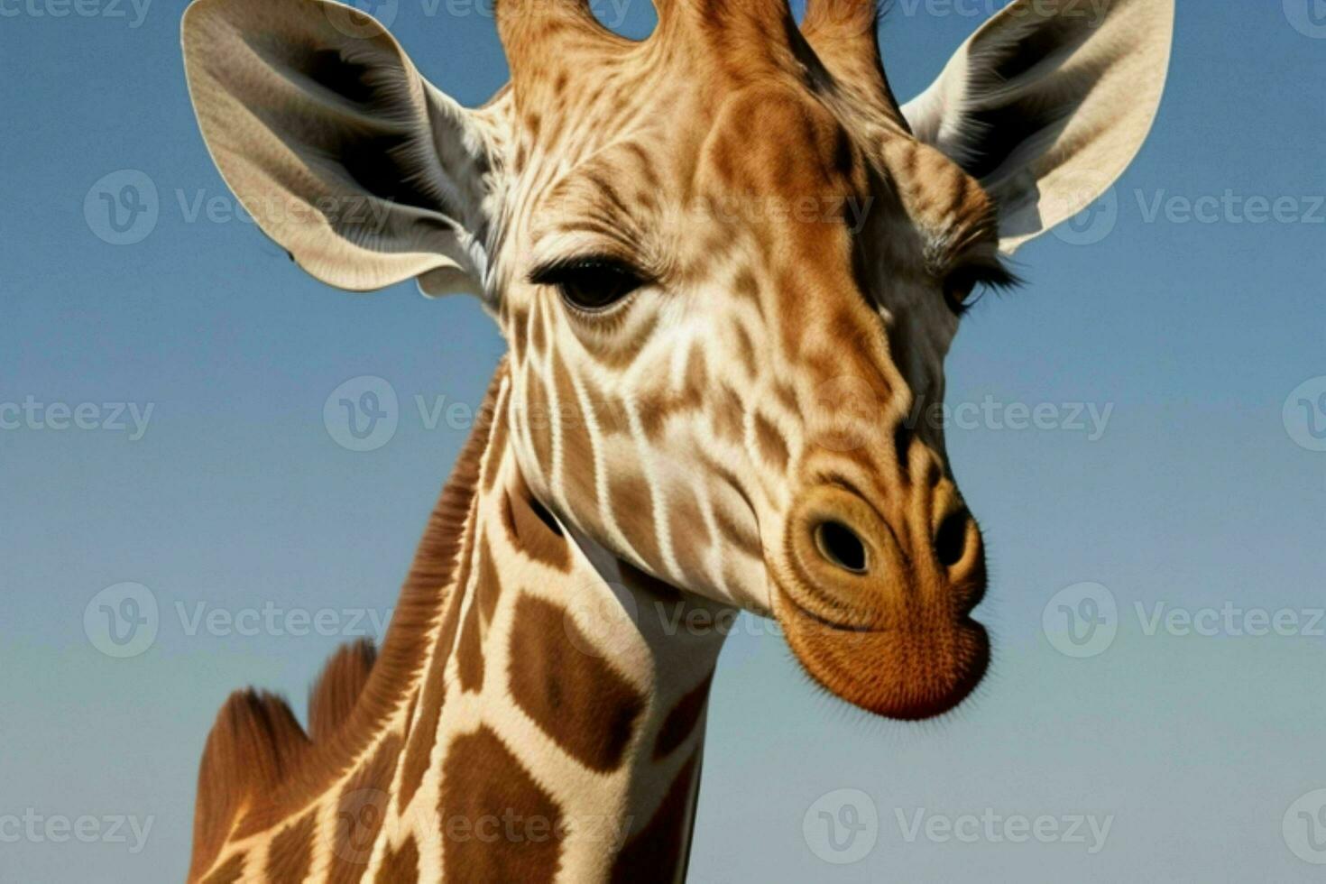 girafe. Contexte. ai génératif pro photo