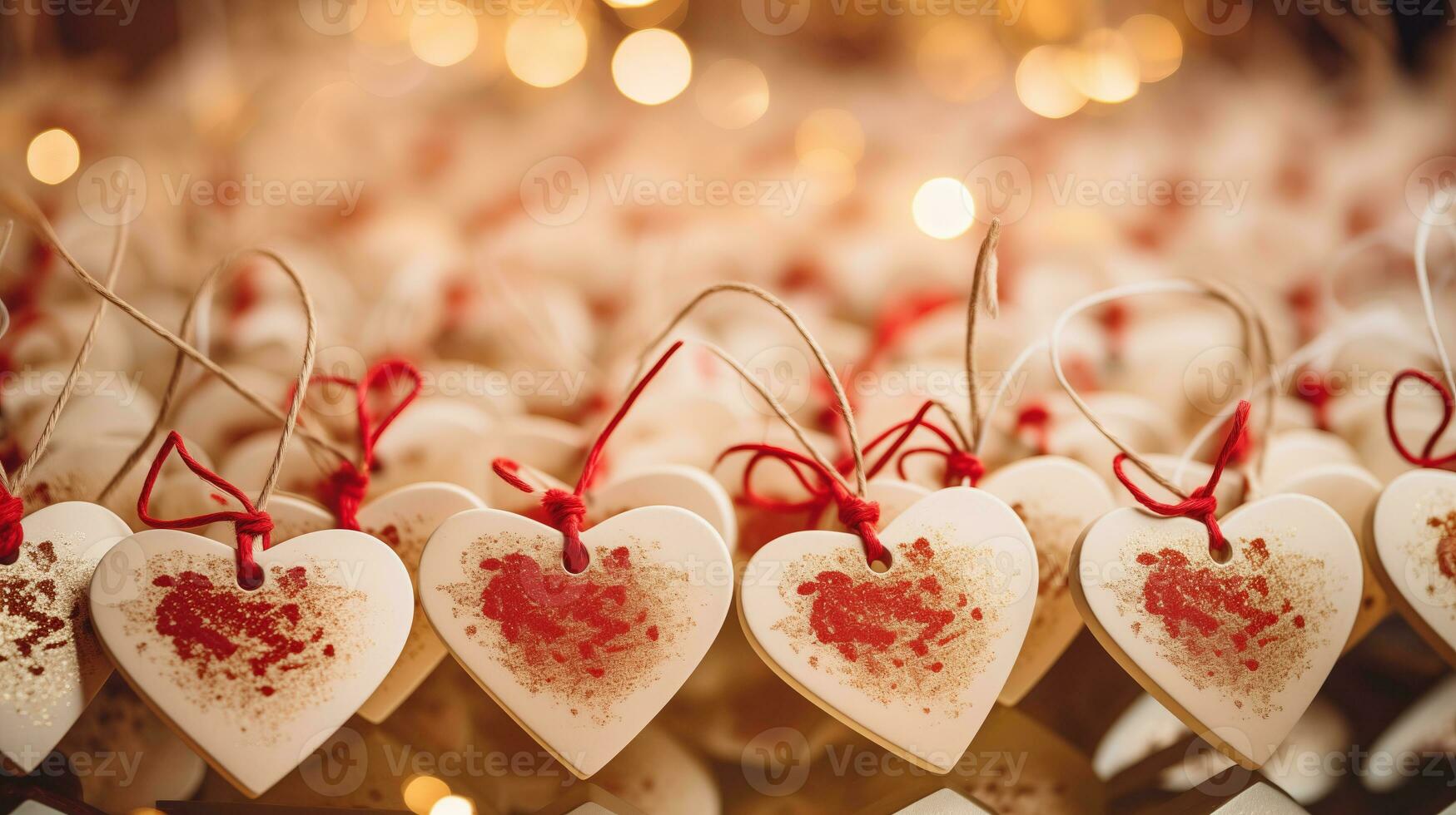 en forme de coeur porte-clés pour cadeaux. papier pour cadeau des boites préparé pour vacances célébrations. photo