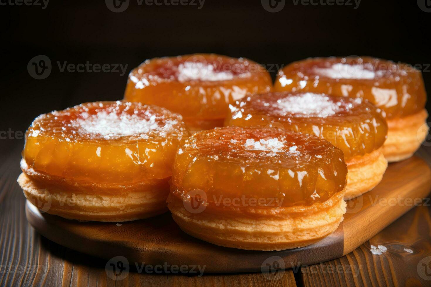 Photos de tartes dans intérieur cuisine table photo studio ai généré