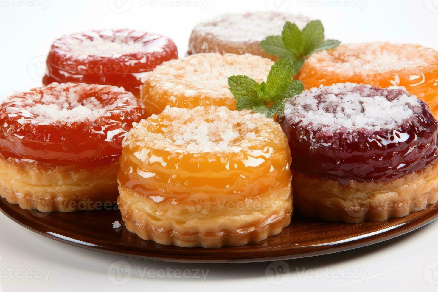 Photos de tartes dans intérieur cuisine table photo studio ai généré