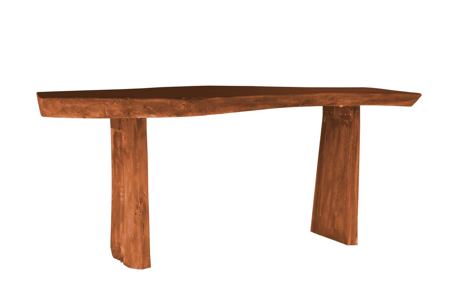 vieille table en bois isolée photo