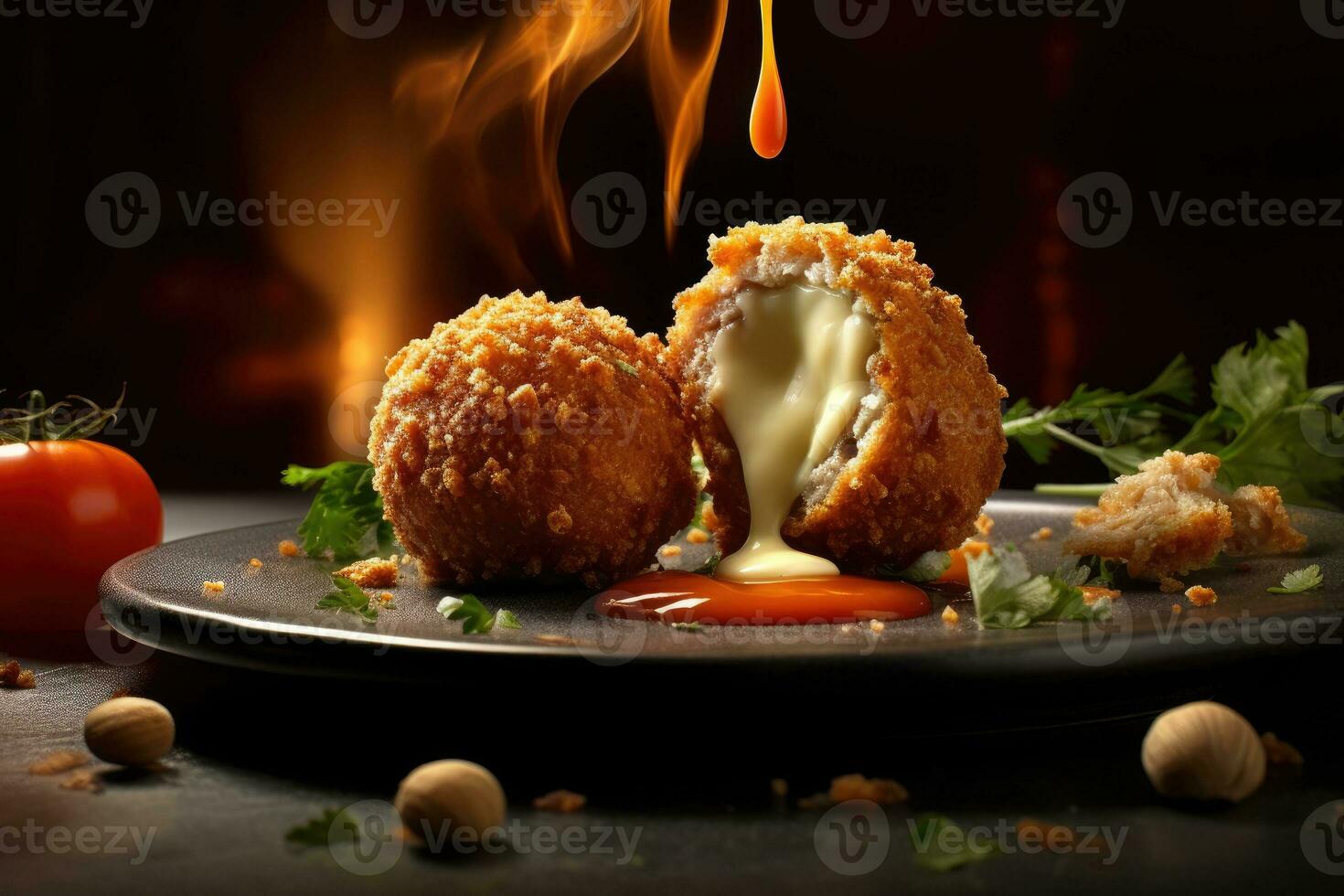 Photos de ringard du boeuf rissole dans intérieur photo studio ai généré