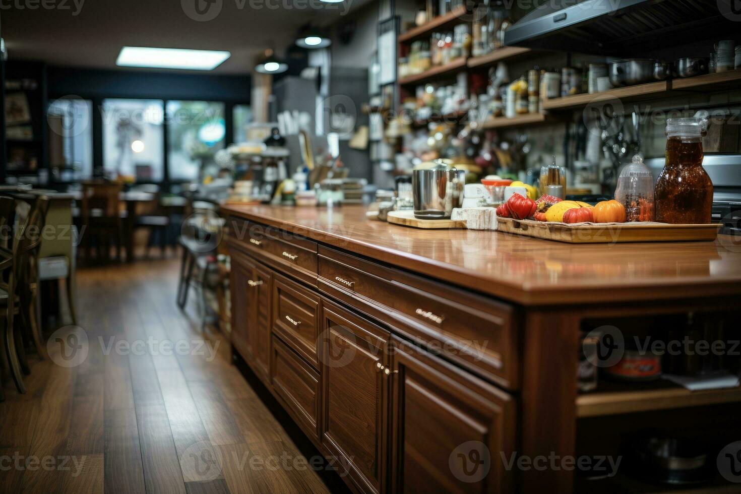 confortable Matin situation dans le cuisine ai généré photo