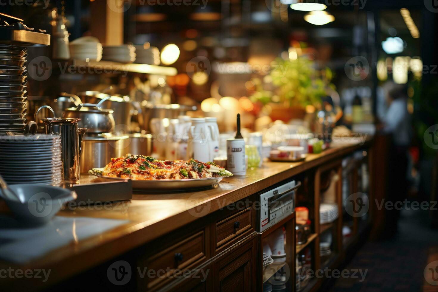 confortable Matin situation dans le cuisine ai généré photo