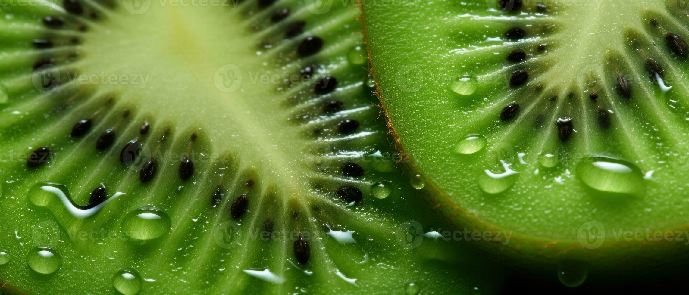 détaillé macro vue de juteux kiwi pulpe. ai génératif photo
