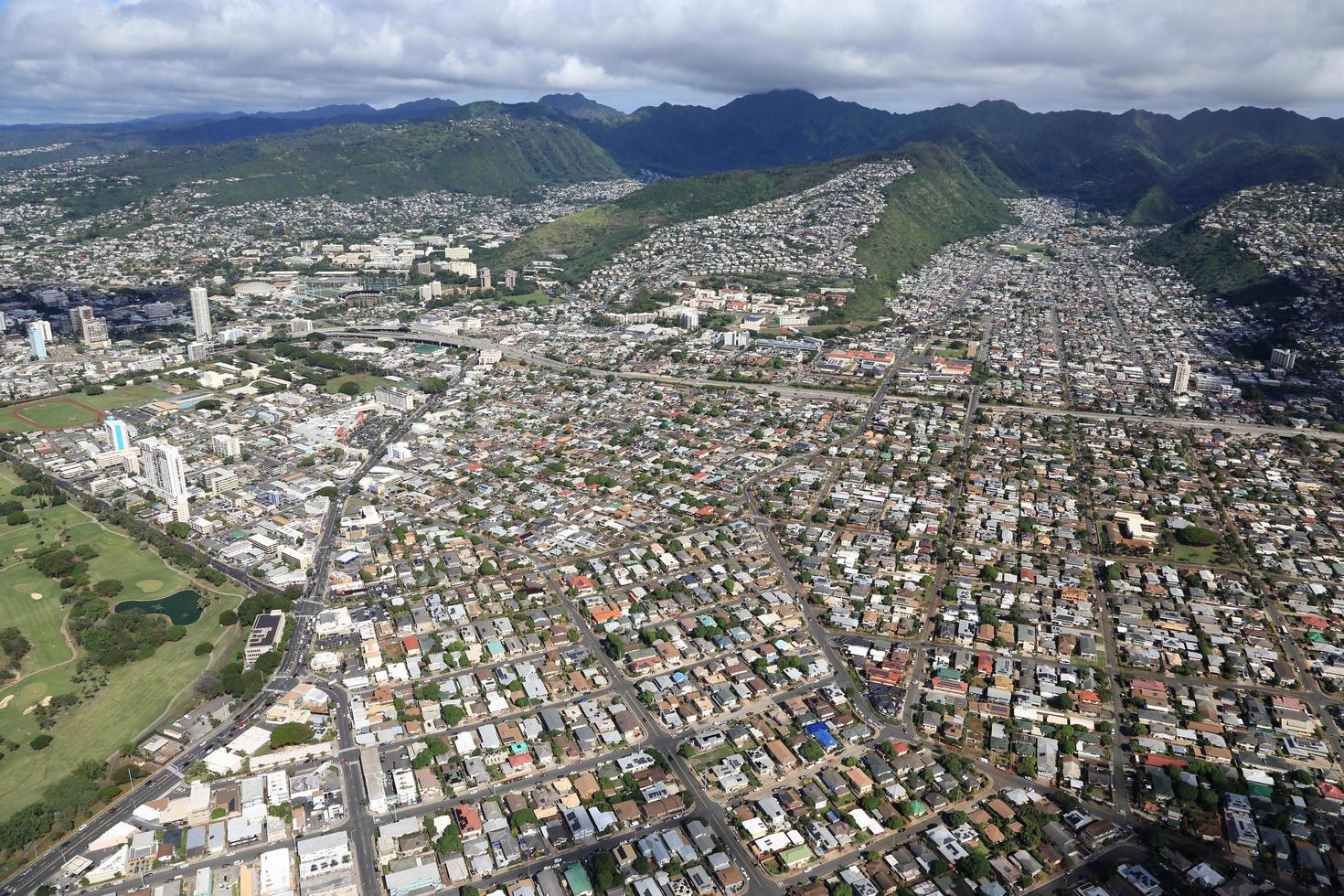 photo aérienne d'oahu hawaii