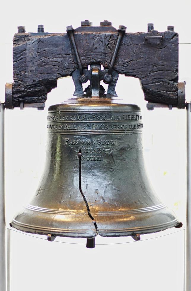 cloche de la liberté au hall de l'indépendance à philadelphie, usa photo