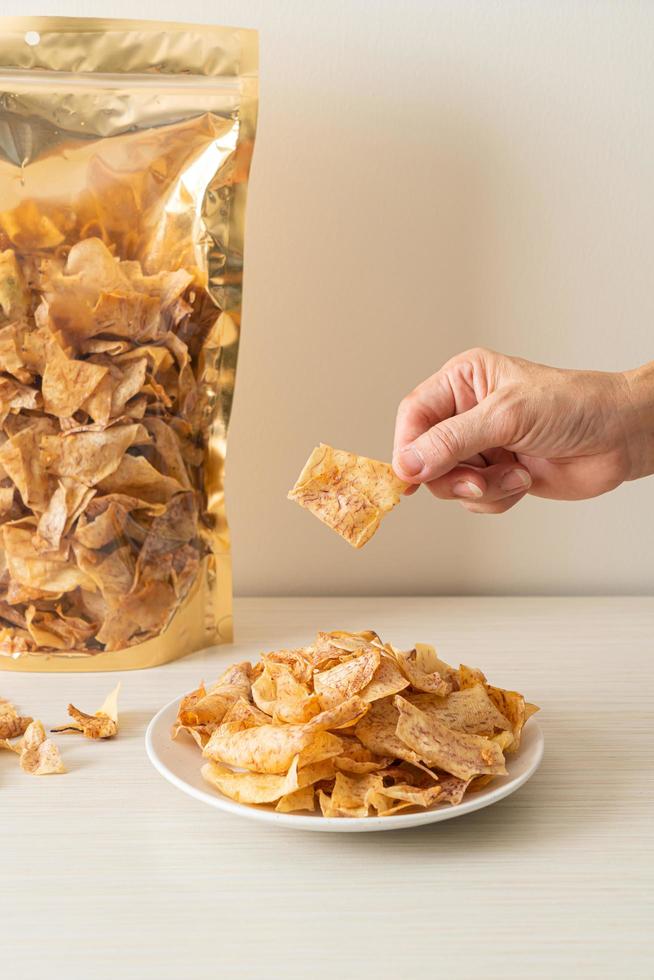 chips de taro croustillantes - collation photo