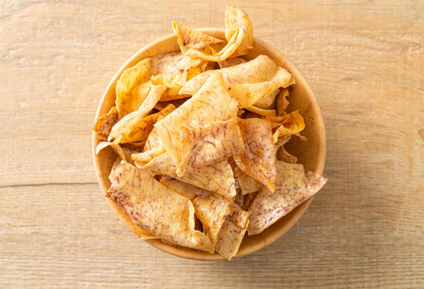 chips de taro croustillantes - collation photo