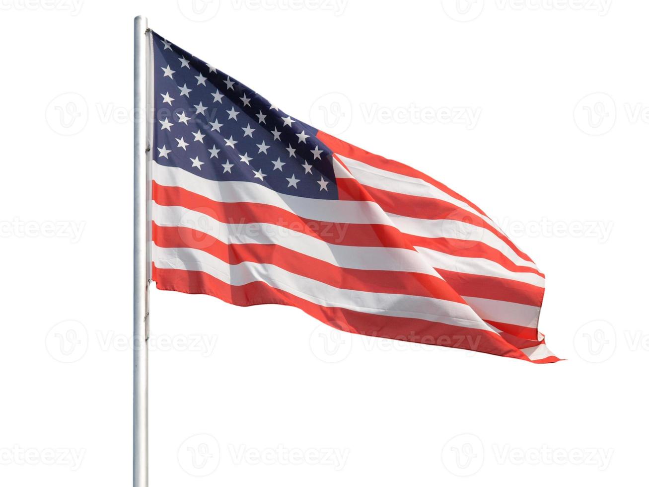 drapeau américain des états-unis isolé photo