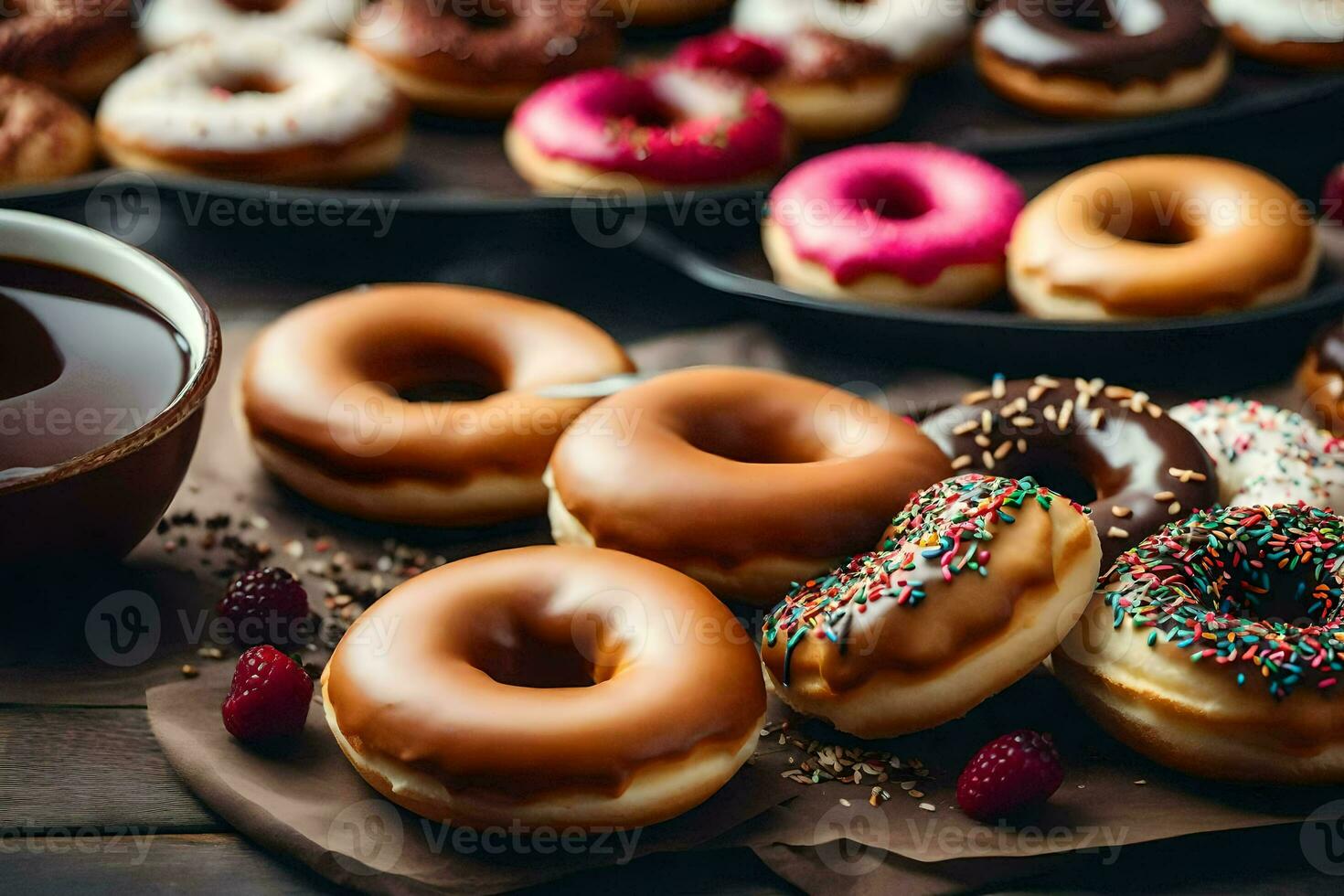 le meilleur beignets dans le monde. généré par ai photo