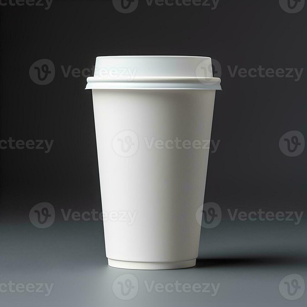 Vide blanc café tasse maquette, génératif ai photo