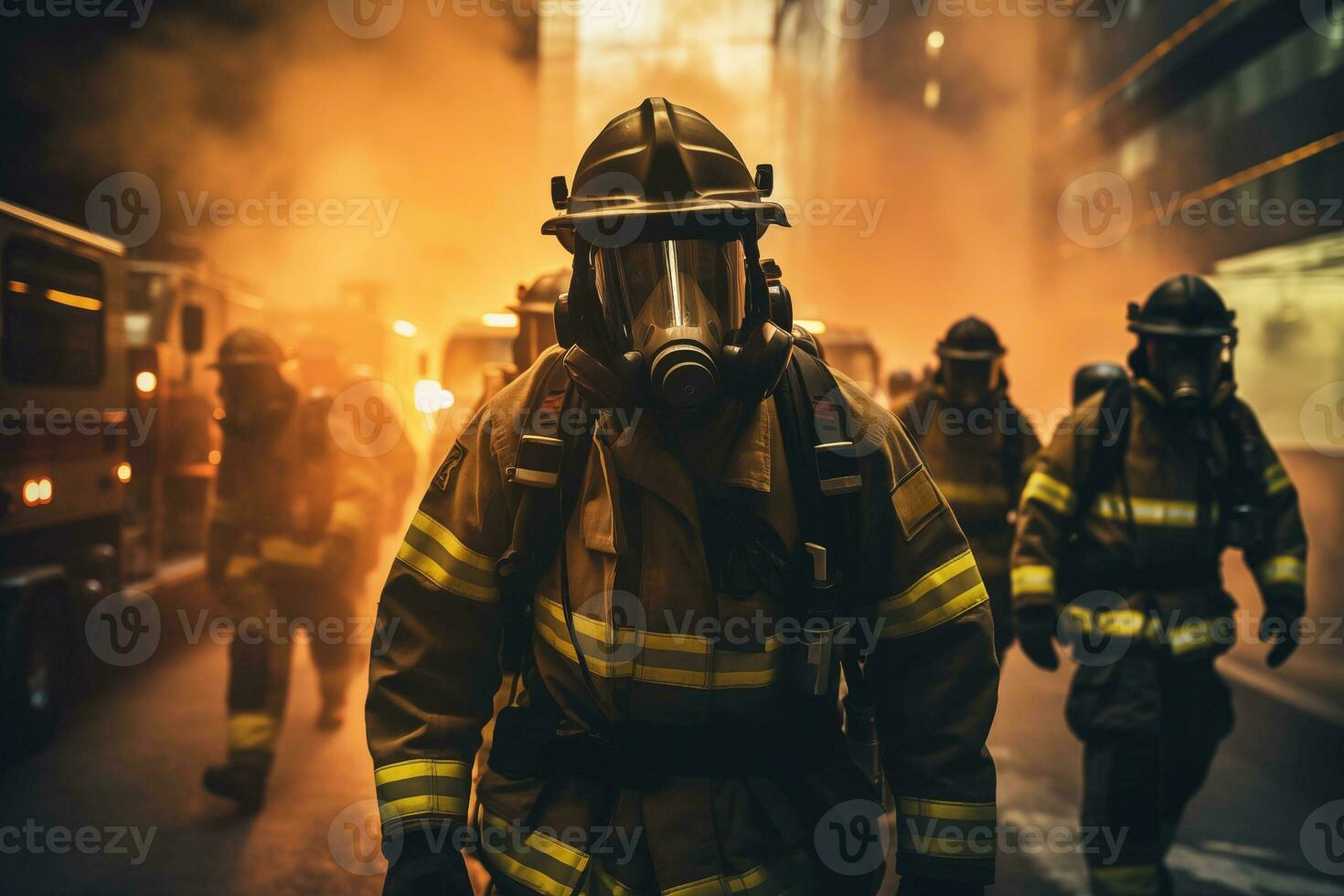 premier les intervenants, comprenant police, paramédicaux, et sapeurs pompiers, travail ensemble pendant une simulé antiterroriste formation exercer. génératif ai photo